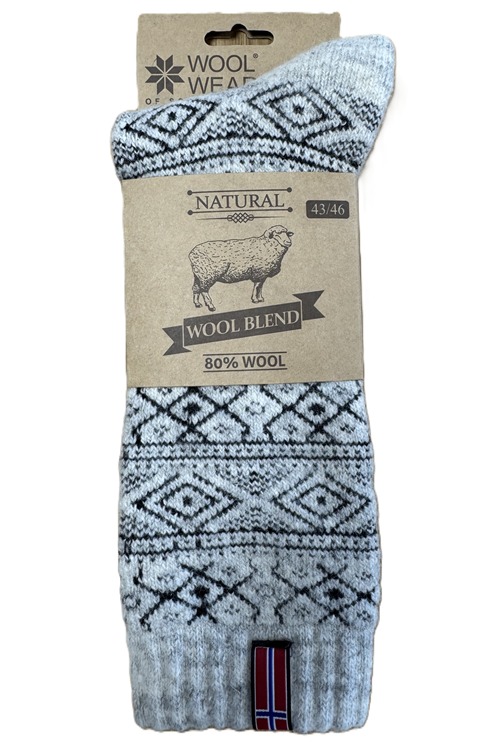 Tjocka ullsockor av 80% lammull från WOOLWEAR of Scandinavia