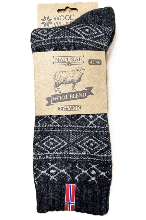 Ullsockor av 80% lammull från WOOLWEAR of Scandinavia