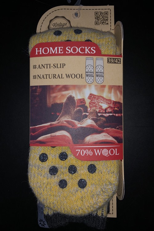  Rutschfeste ABS-Socken auf 80% Schurwolle von WOOLWEAR of Scandinavia