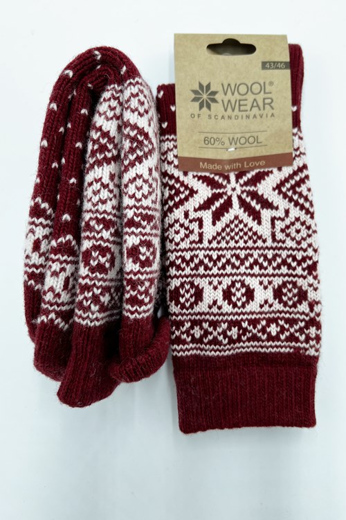 Weiche Kuschel Socken damen aus 60% wolle von WOOLWEAR of Scandinavia